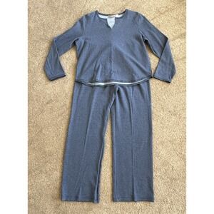 Liz Claiborne Spa Women LRG Long Sleeve V Neck Lounge Pajama Casual Set Comfort